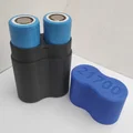 Hộp đựng pin 21700 cho hai pin với nắp chốt an toàn - Thumbnail 1