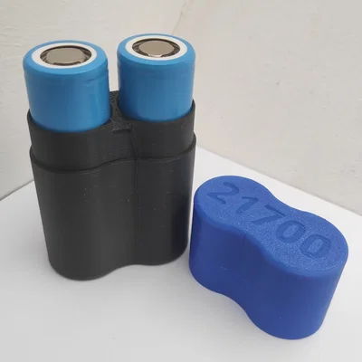 Hộp đựng pin 21700 cho hai pin với nắp chốt an toàn