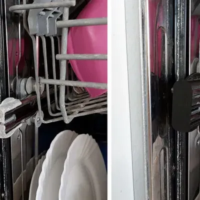 Bộ chặn ray - Đầu hướng dẫn giỏ cho máy rửa bát Gorenje