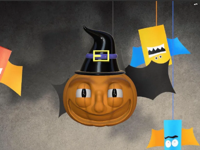 Bí ngô Halloween mặt cau có bằng kẹo dẻo - Image 1