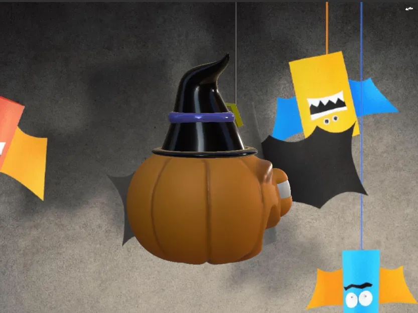 Bí ngô Halloween mặt cau có bằng kẹo dẻo - Image 2