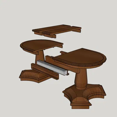 Bộ bàn ghế ăn cho nhà búp bê với cơ chế mở rộng