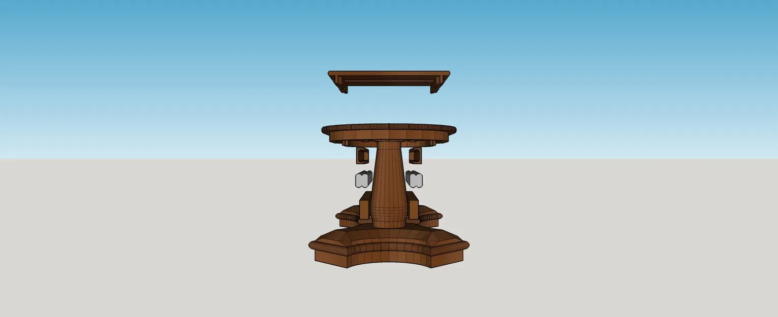 Bộ bàn ghế ăn cho nhà búp bê với cơ chế mở rộng - Image 6