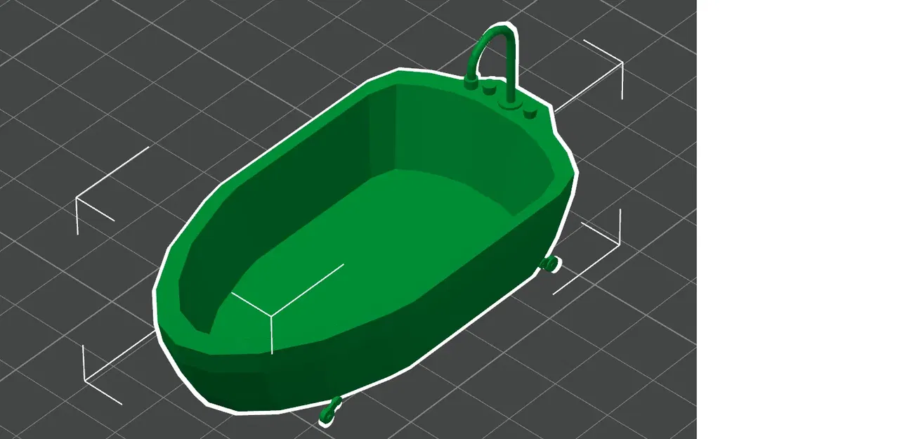 Bồn tắm mini cho nhà búp bê phong cách sang trọng - Image 1