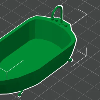 Bồn tắm mini cho nhà búp bê phong cách sang trọng