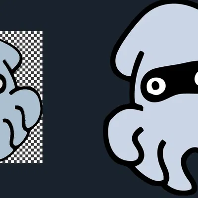 Blooper từ trò chơi Super Mario được vẽ bằng filament HueForge