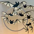 Trang trí tường hình dơi quanh mặt trăng - Thumbnail 1