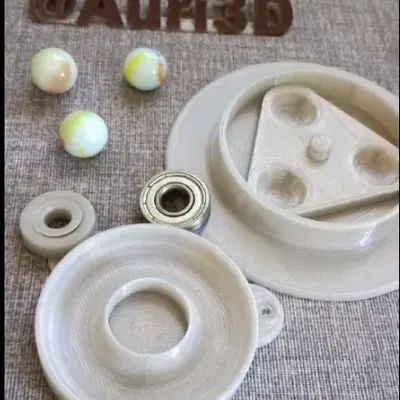 Bàn xoay trang trí với bi thủy tinh 10 cm