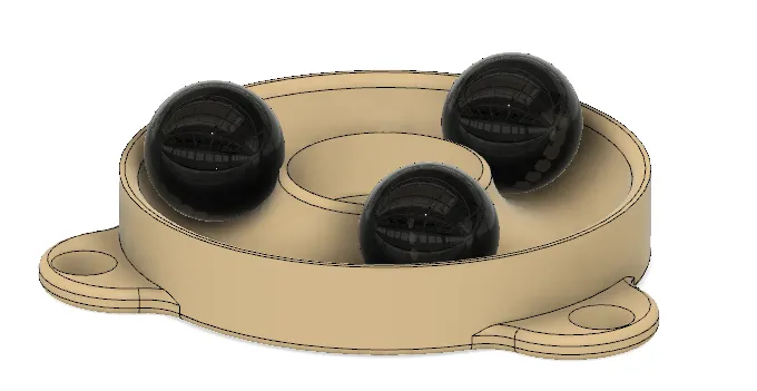 Bàn xoay trang trí với bi thủy tinh 10 cm - Image 4