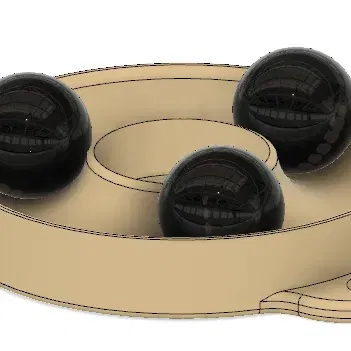 Bàn xoay trang trí với bi thủy tinh 10 cm