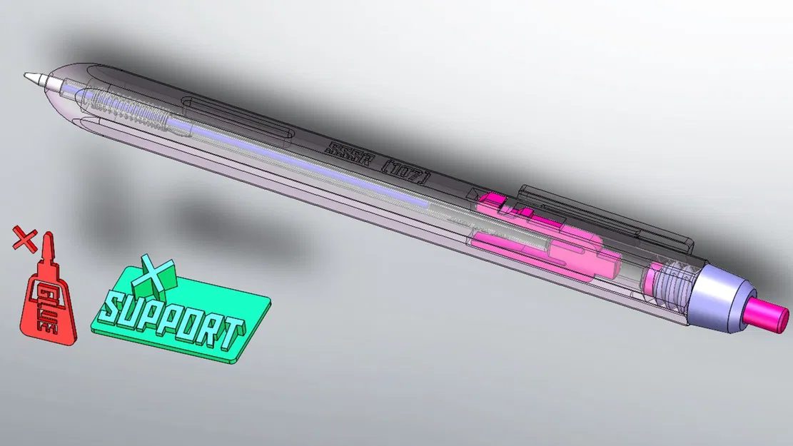 Bút bi in nhanh với ruột 107mm - Image 7