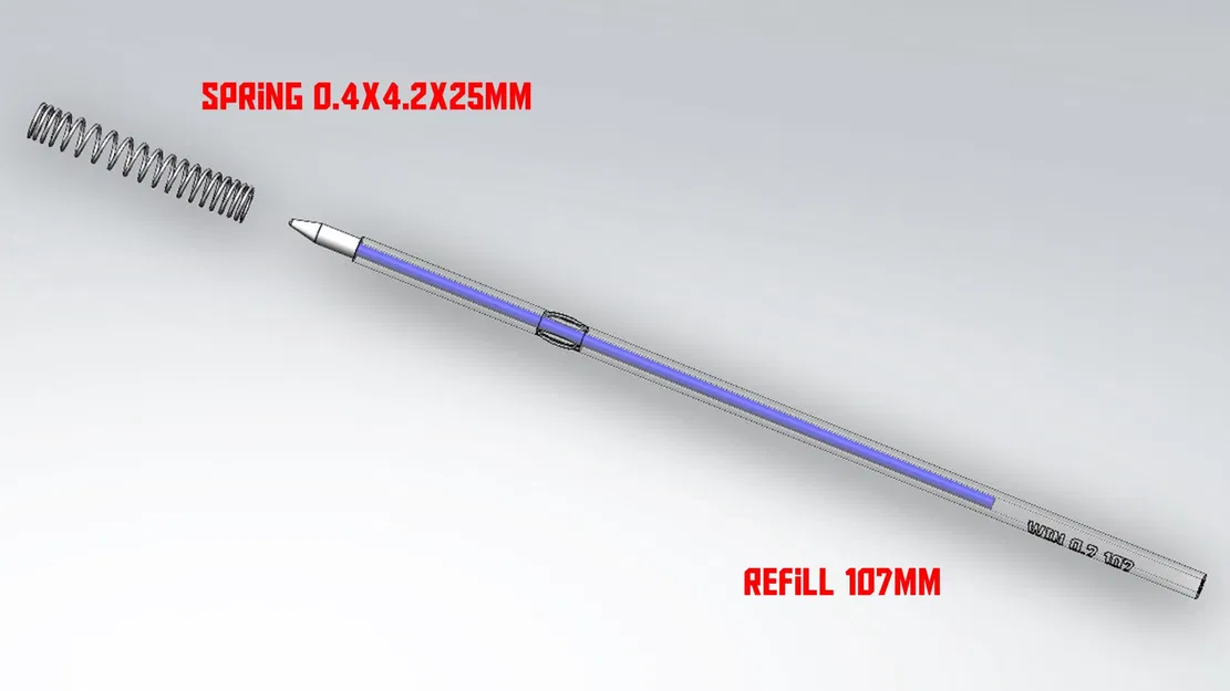 Bút bi in nhanh với ruột 107mm - Image 9