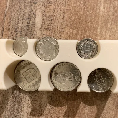 Giá đỡ tiền xu cho franc Thụy Sĩ (nhỏ gọn không có lỗ 5 cent)