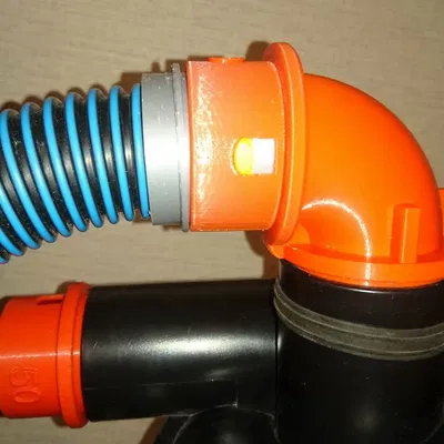 Bộ chuyển đổi cổng bụi cyclone 50mm góc 90 độ với kết nố...