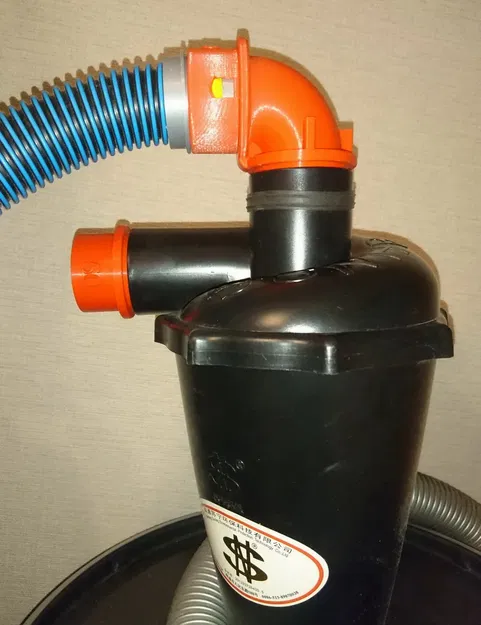 Bộ chuyển đổi cổng bụi cyclone 50mm góc 90 độ với kết nố... - Image 5