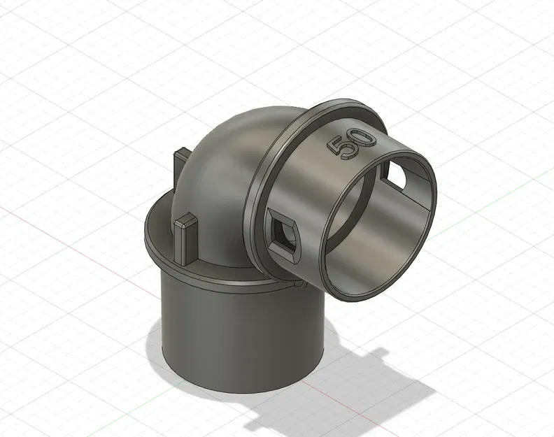 Bộ chuyển đổi cổng bụi cyclone 50mm góc 90 độ với kết nố... - Image 6