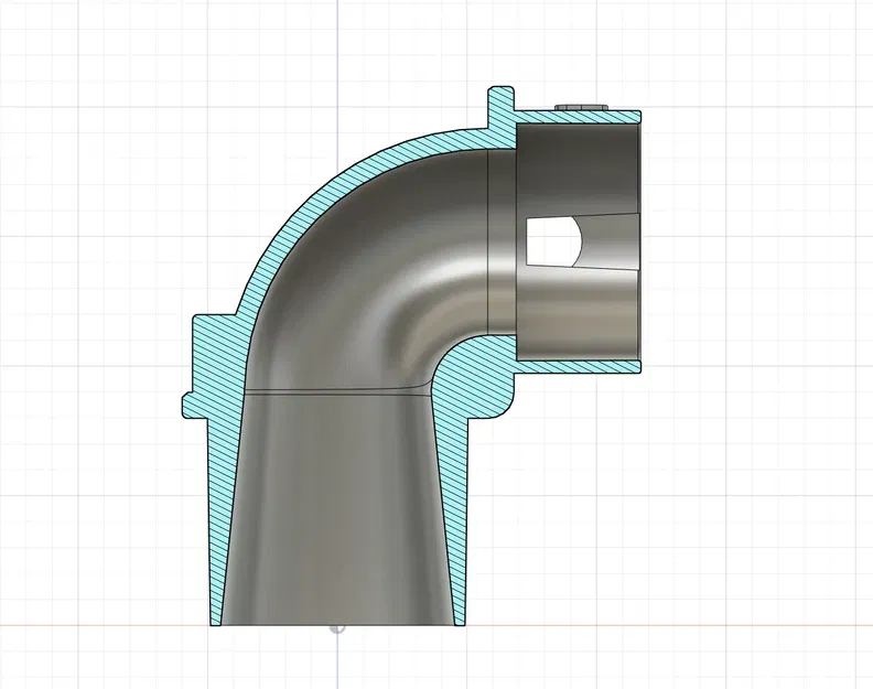 Bộ chuyển đổi cổng bụi cyclone 50mm góc 90 độ với kết nố... - Image 7