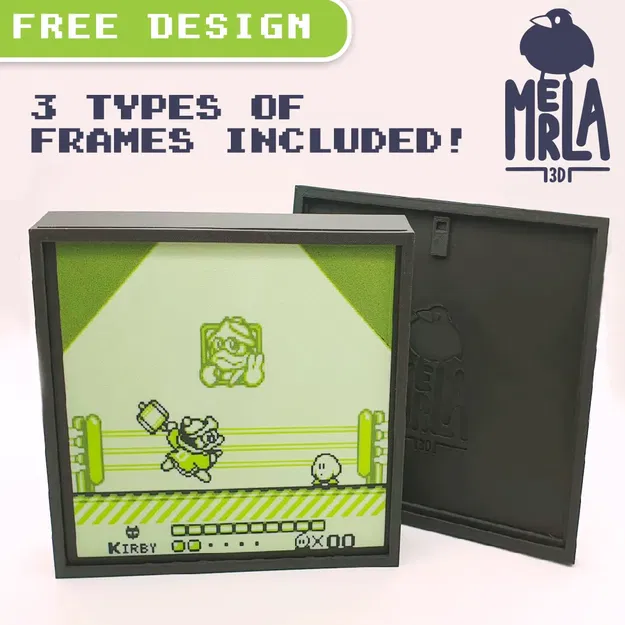 Mô hình in 3D Kirby Dream Land đa sắc màu với 3 màu sắc - Image 4