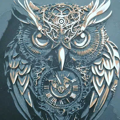 Đồng hồ cú nghệ thuật với thiết kế độc đáo