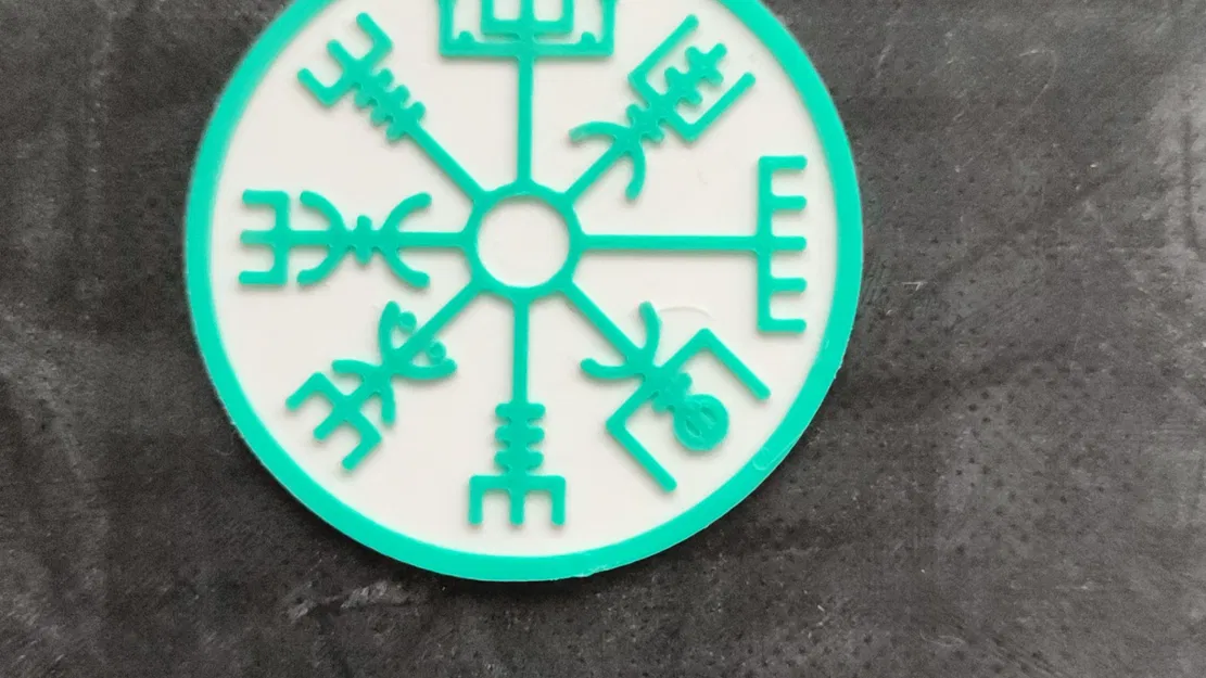 Móc khóa Vegvisir phong cách Viking - Image 1
