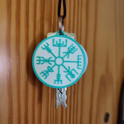 Móc khóa Vegvisir phong cách Viking