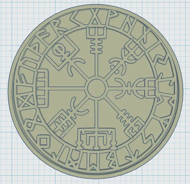 Biểu tượng Viking trên đế lót ly nghệ thuật - Image 1