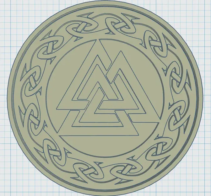 Biểu tượng Viking trên đế lót ly 30 cm - Image 1