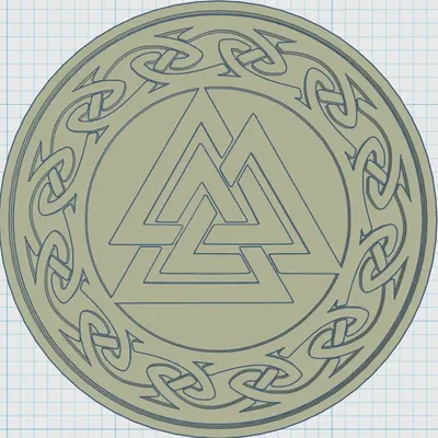 Biểu tượng Viking trên đế lót ly 30 cm