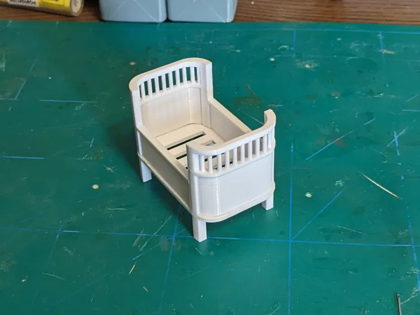 Giường trẻ em mô hình tỉ lệ 1:18 cho búp bê - Image 2