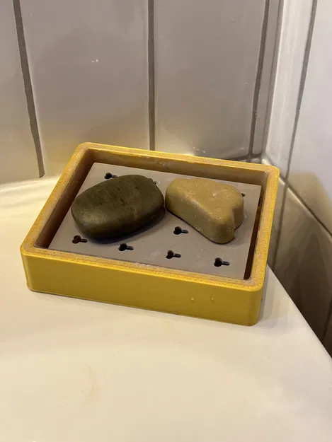 Giá đỡ xà phòng gỗ và nhôm cho phòng tắm - Image 1