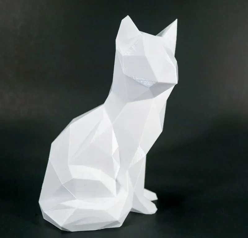 Mô hình mèo ngồi phong cách Low Poly