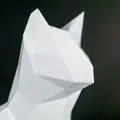 Mô hình mèo ngồi phong cách Low Poly - Thumbnail 2