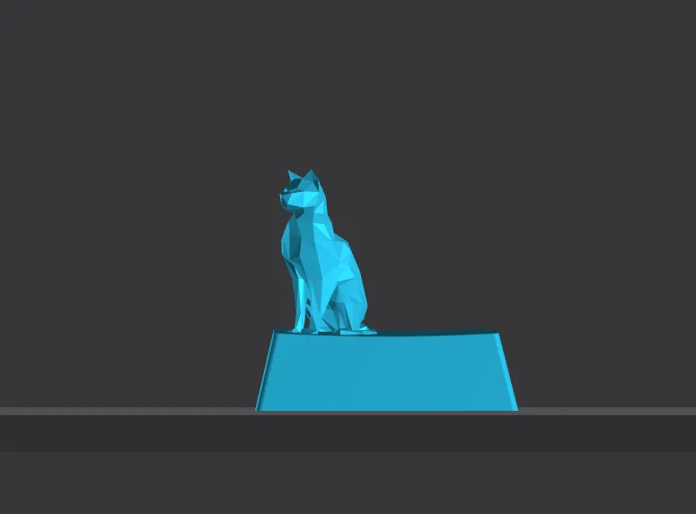 Núm phím backspace hình mèo phong cách low poly - Image 1