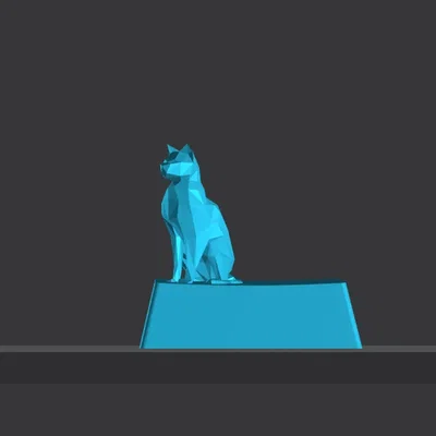 Núm phím backspace hình mèo phong cách low poly