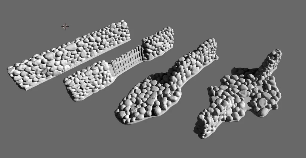 Tường đá nông thôn cho mô hình 28mm - Image 2