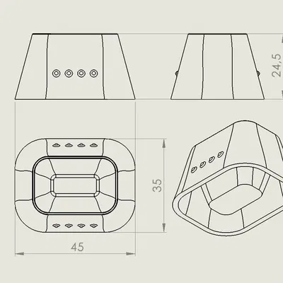 Thùng rác mini hình chóp cho rác nhỏ trên bàn làm việc