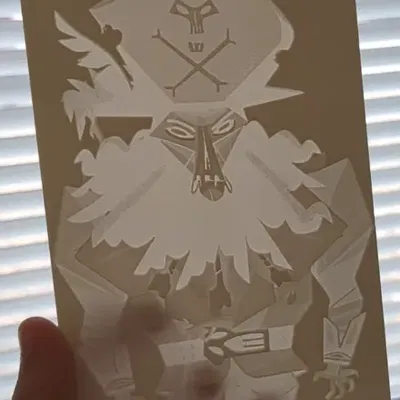 Lithophane Le Chuck từ trò chơi Return to Monkey Island