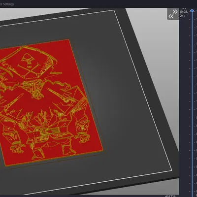 Lithophane Le Chuck từ trò chơi Return to Monkey Island