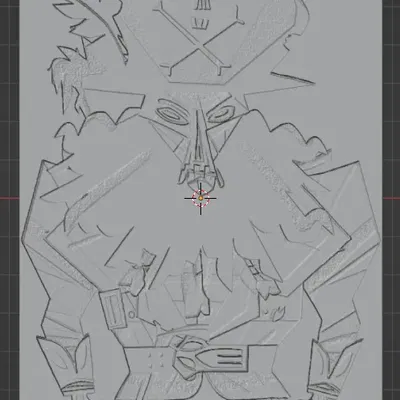 Lithophane Le Chuck từ trò chơi Return to Monkey Island