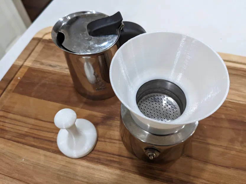 Bộ dụng cụ phễu và nén cà phê cho nồi moka Bialetti Musa 2 cốc - Image 1