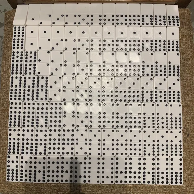 Domino đôi cá nhân 12 viên in nhẹ và chính xác - Image 1