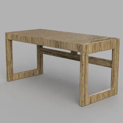 Bàn làm việc với chân vuông