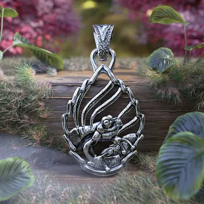 Mặt dây chuyền 3D hình lá ếch cho trang sức