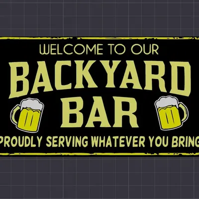 Biển hiệu quầy bar sân vườn bằng gỗ 3D