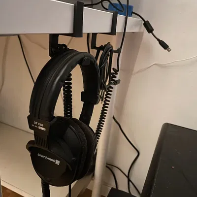 Giá treo tai nghe và cáp cho bàn dày 34mm