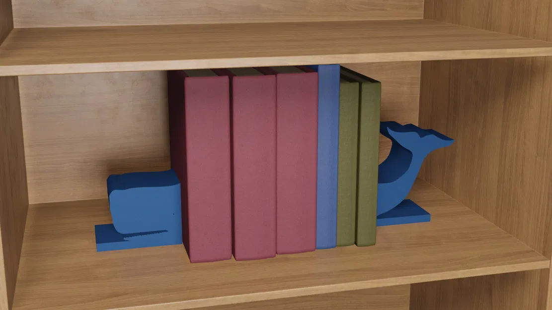 Giá đỡ sách hình cá voi giữ sách gọn gàng - Image 1