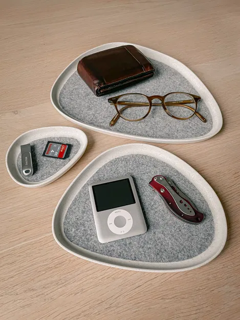 Bộ khay đựng đồ hình dạng hữu cơ đơn giản và thanh lịch - Image 1