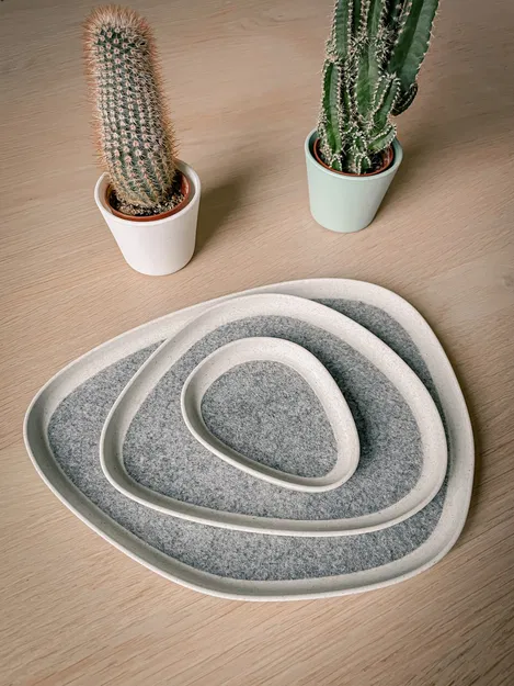 Bộ khay đựng đồ hình dạng hữu cơ đơn giản và thanh lịch - Image 2