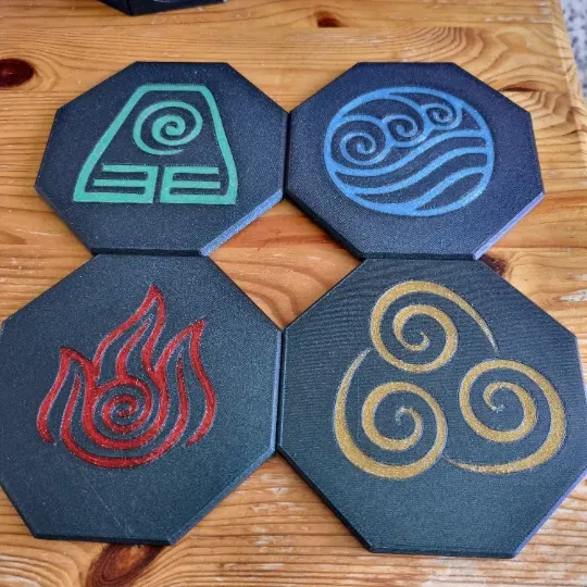 Bộ lót ly Bending Elements từ Avatar: The Last Airbender - Image 2
