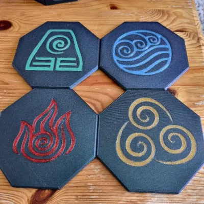 Bộ lót ly Bending Elements từ Avatar: The Last Airbender
